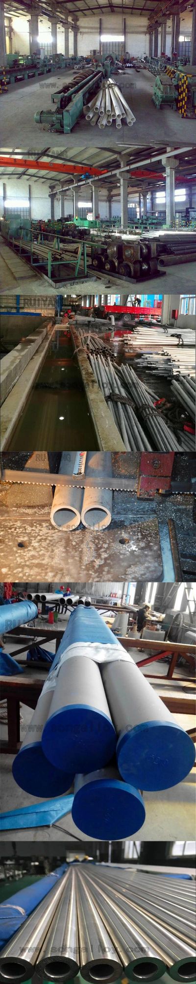 Astma312/Tp304h Stainless Steel Pipes with Pickled Finish Combination Fittings