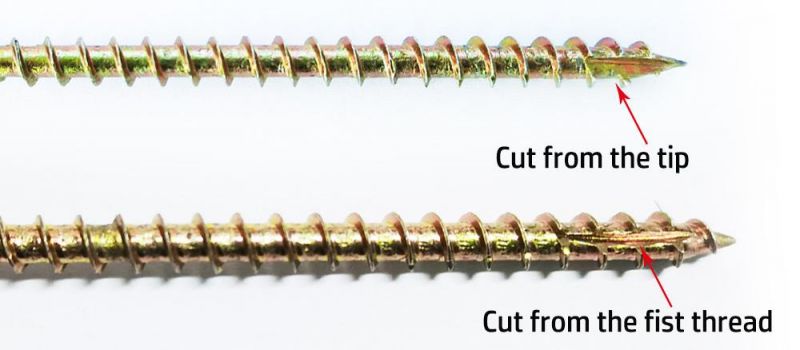 Yellow Zinc Plated Hardware/Fasteners Flat Head W/Nibs Type 17 Cutting Point Chipboard Wood Working Screw Made in China