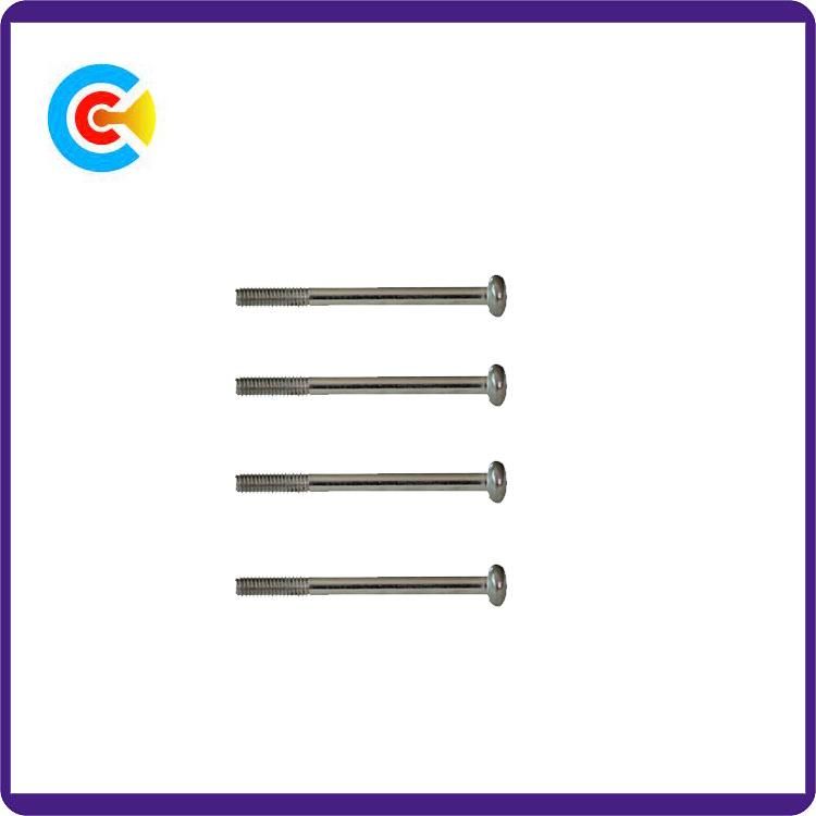 GB/DIN/JIS/ANSI Carbon-Steel/Stainless-Steel 4.8/8.8/10.9 Galvanized Cross Shaft Screws for Building Railway