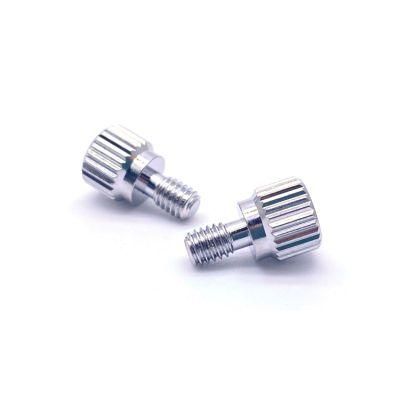 Chrome Plated Cylindrical Cap Knurled Head Machine Shoulder Screws