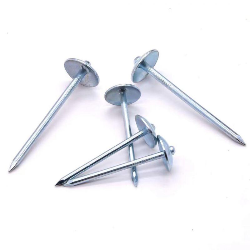 3" Smooth Shank Galvanized Finished Umbrella Head Roofing Nails