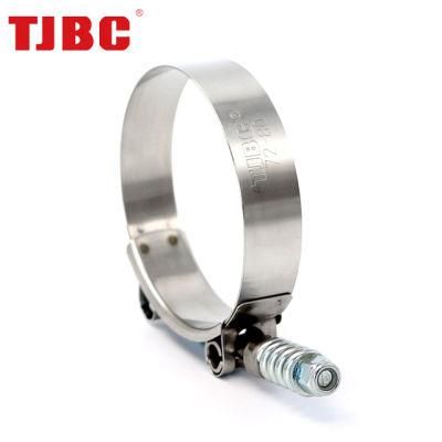 High Pressure Spring Loaded Stainless Steel Constant Tension T-Bolt Clamp for Turbo Automotive, Control Area 76-84mm