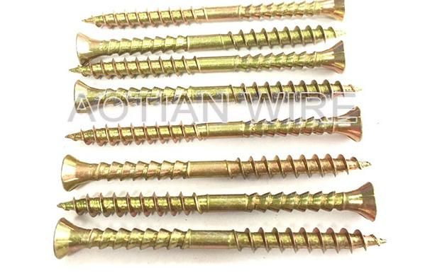 Pozidriv Head Chipboard Screw Double Csk Flat Full Thread C1022 Harden Zinc Plated 4X25mm Chipboard Screw
