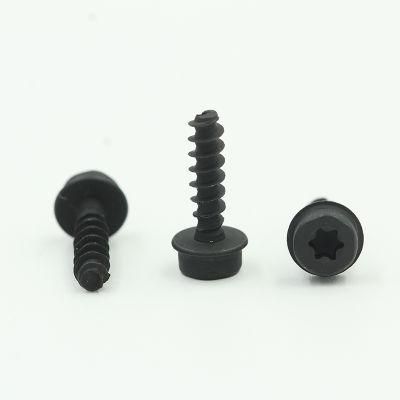 Black Pan Head Torx Washer Waterproof Stainless Steel Hex Hexagonal Socket Head Self Tapping Screw