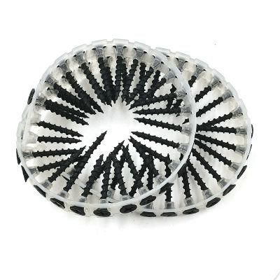 Fine Thread Black Phosphate Plastic Strip Gypsum Board Bugle Head Collated Drywall Screws