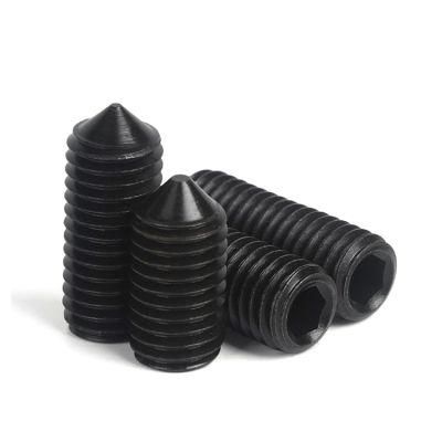 Grub Screw Manufacturer DIN 914 High Tensile Steel Hex Socket Tip Point Black Oxide Allen Cone Point Set Screw