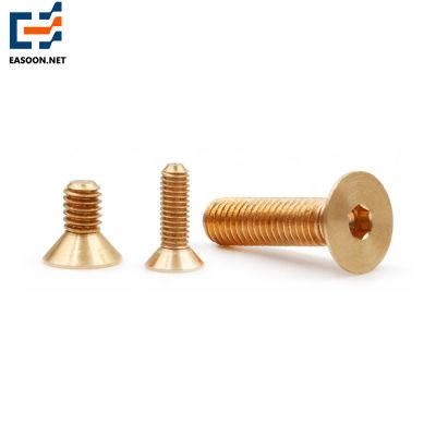 M6 M8 Brass Hex Bolt and Nut C2680 Brass Hex Socket Bolt Brass Fastener Socket Brass Bolt with Nut and Washer