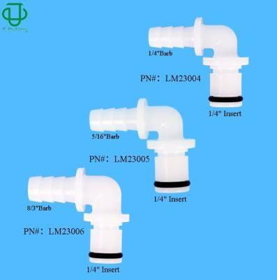 Lm230 Acetal Non-Valved Quick Disconnect Barbed Elbow Insert CPC Plastic Couplings