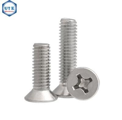 Stainless Steel 304/316 Cross Recessed Countersunk Head Machine Screw DIN965