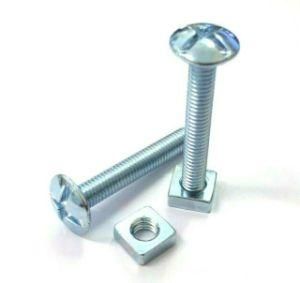 3/16X4 Cross Mushroom Head Roofing Bolt with Square Nut