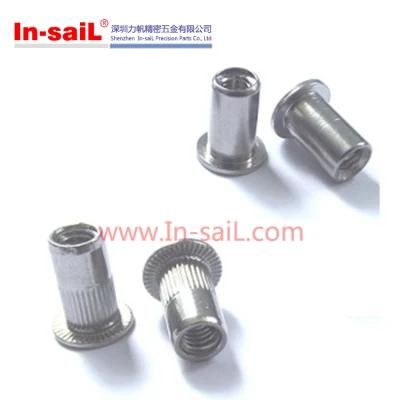 1/2-13 Blind Rivet Nut, Large Flange, Smooth Body