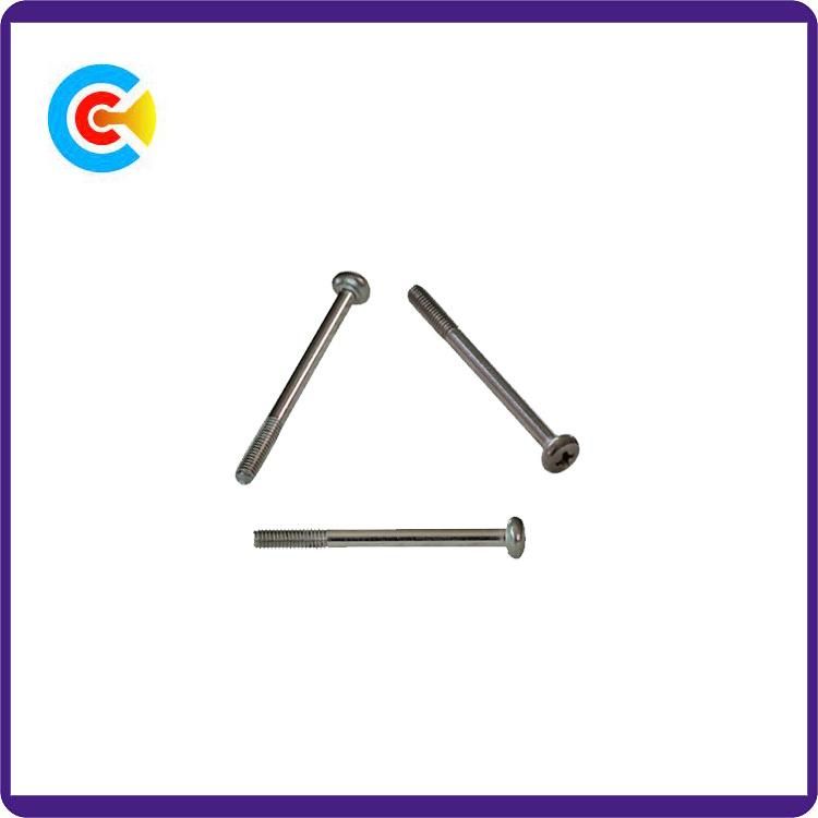 GB/DIN/JIS/ANSI Carbon-Steel/Stainless-Steel 4.8/8.8/10.9 Galvanized Cross Shaft Screws for Building Railway