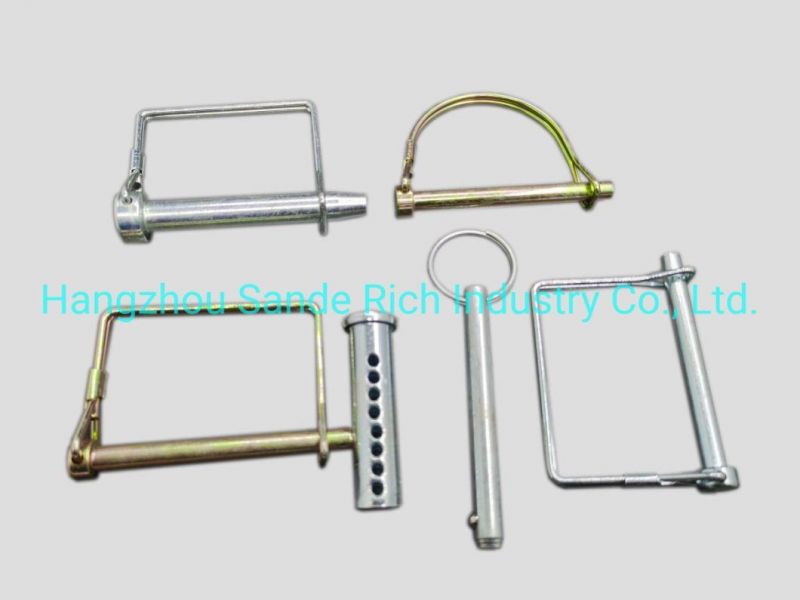 3/8X2-3/4 Inch Safety Zinc Coated Square Linch Wire Lock Pin Snapper Pin D-Ring Pin
