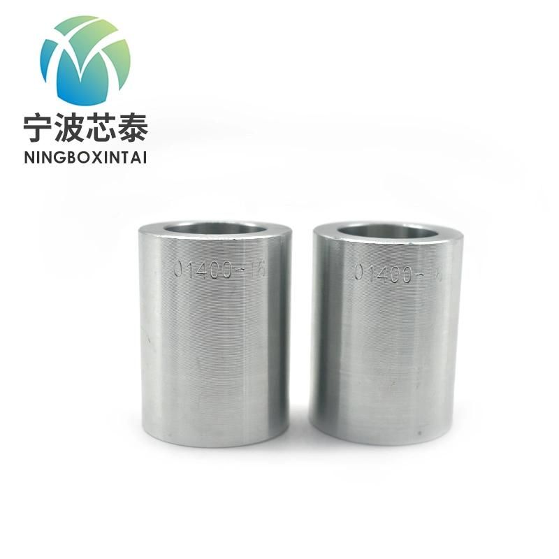 Customized High Pressure 01400 Hydraulic Hose Fitting Crimped Ferrule One Piece Design Seamless Stainless Steel Hydraulic Hose Ferrule