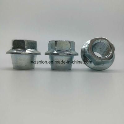 Hex Head Flange Nut with Blue White Zinc Plated