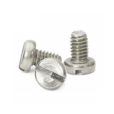 SS304 Stainless Steel Low Profile Head Slotted Micro Screw