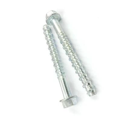 Zinc Plated Concrete Screw Bolt with Flange Nut Head