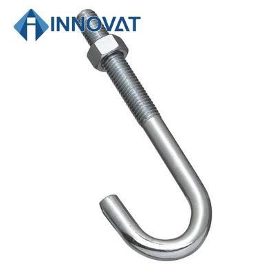 Zinc Plated J Bolt Galvanized Silver U Bolt