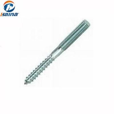 Zinc Plated Carbon Steel Double Threaded Dowel Screw Hanger Bolt