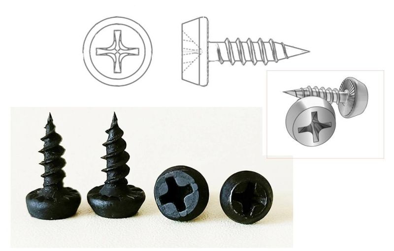 C1022 Self Tapping Fasteners Phil Pan Framing Head Nails Zinc Phosphate Drywall Screw Made in China