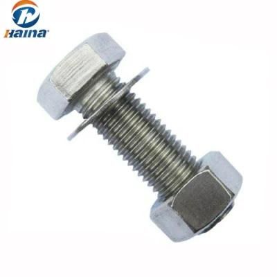 High Quality Fastener Hardware Grade 8.8 Stainless Steel Carbon Steel DIN931 DIN933 Hex Head Nut and Bolt