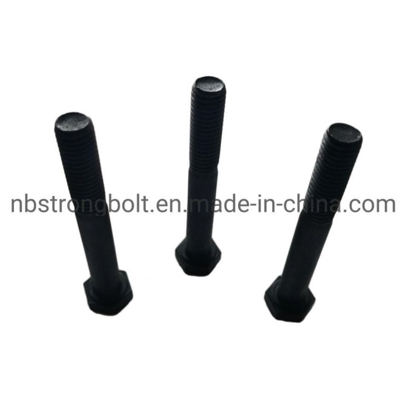 DIN931 Gr. 10.9 Hex Bolt with Black