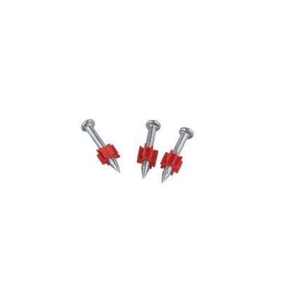 High-Strength Shooting Nail with Red Washer with Yellow Zinc Plated