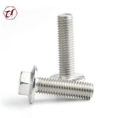 304 Hex Head Skidproof Screw with Teeth Flange Bolt