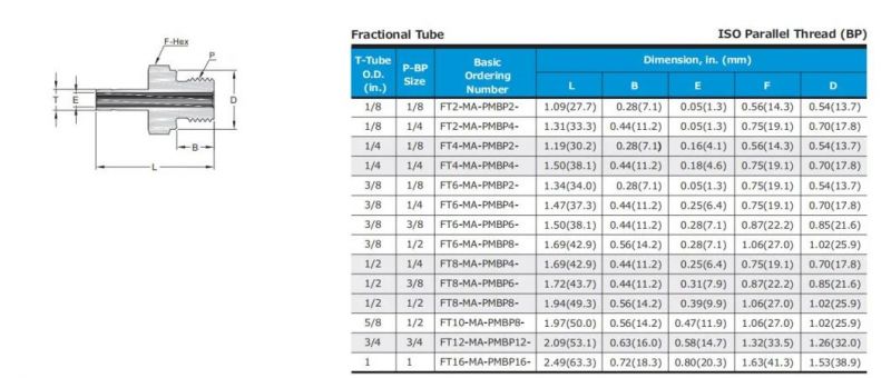 Hikelok NPT Swagelok Type Male Adapter Tube Fittings