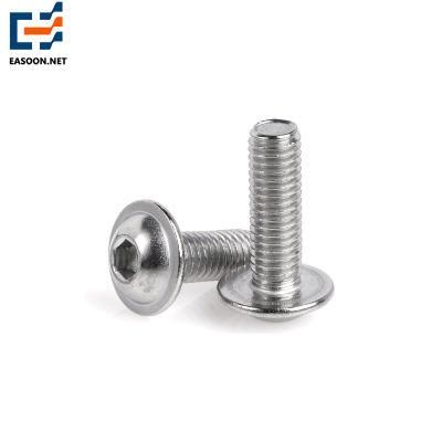 Round Head Hex Socket Screw with Washer 304 Stainless Steel Hexagon Bolt and Nut Washer Cap Screw Hex Socket Round Head Cap Screw