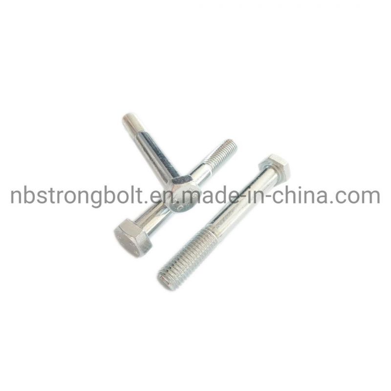 DIN933 Hex Bolt Cl. 4.8 with White Zinc Plated Cr3+ M12X50