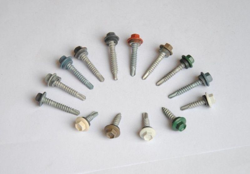 Metal Steel Roofing Screw Washers Hex Head Self Drilling Tapping Screw for Sandwich Panels
