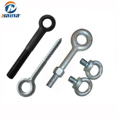 High Quality Stainless Steel 304/8.8grade Hot Galvanized/Black Drop Forged Lifing Eye Bolt/Swing Bolt (DIN580 DIN444 JIS1168)