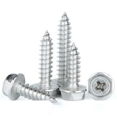 Facetory Resources Supply Standard Hex Stainless Steel 304/316 Hex Flang Head Self Tapping Screw