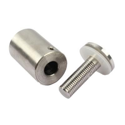 Customieze Chrome Stainless Steel Edge Grip Sign Holder Glass Standoff Adjustable Pins