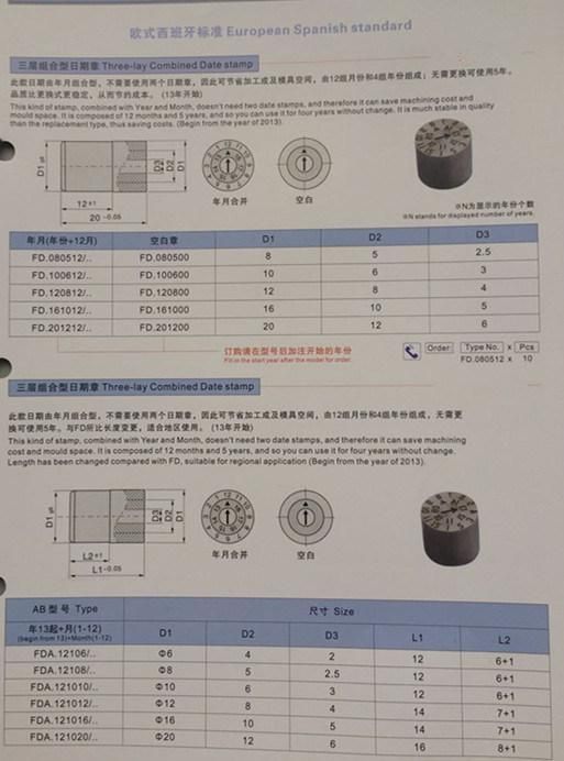 High Precision Three-Lay Combined Mold Date Insert