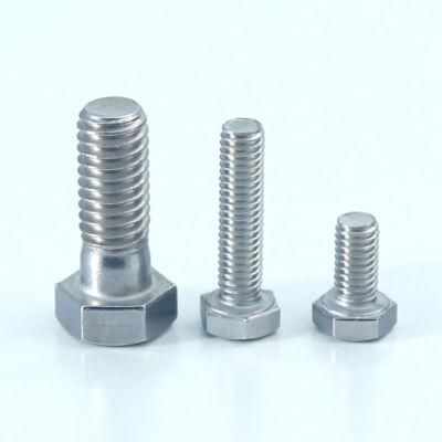 China Fasteners High Precision Ss 304 Stainless Steel Half Thread Hex Bolts