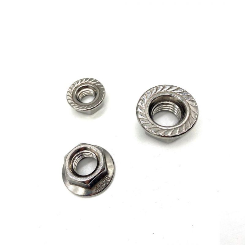 M2 M8 Stainless Steel 304 316 A2-70 Hex Flange Nut Fastener