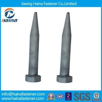 Customized HDG Machining Hex Head Pointed Pin for Building