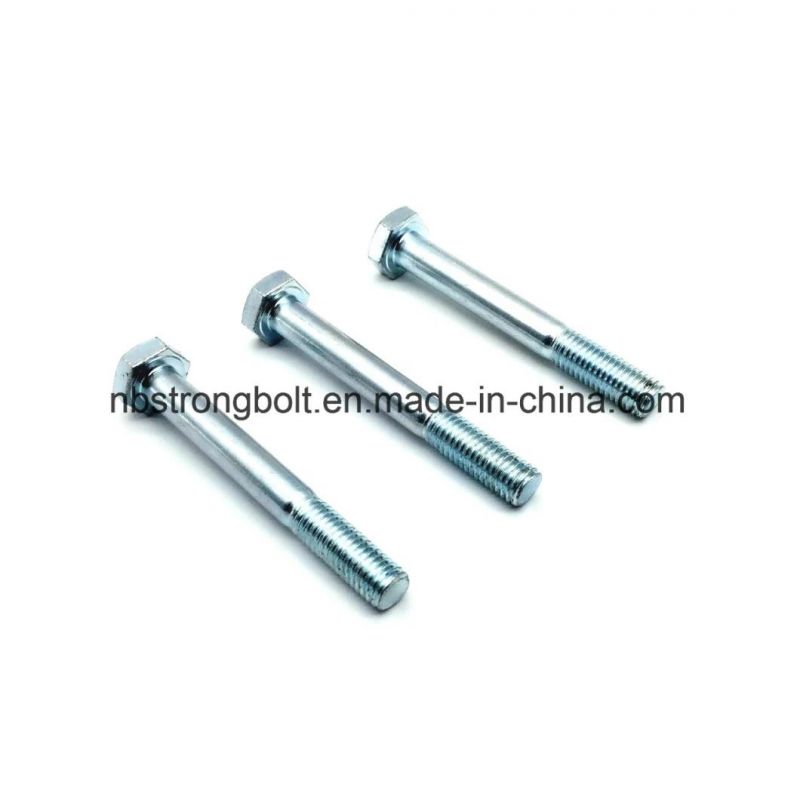 DIN931 Screw Hex Cap Screw Gr. 10.9 with Zp