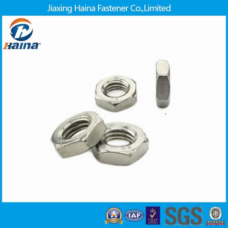 DIN439 Stainless Steel 304 Hex Head Thin Nut