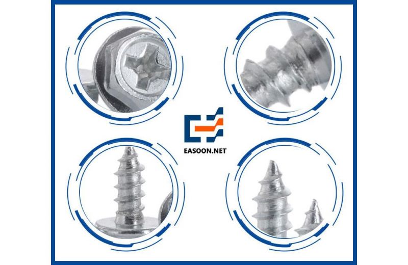 Phil Self Tapping Screws White Zinc Plated Screws