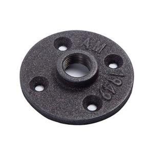 Fast Delivery Cast Iron Hardware Accessories Decorative Black Pipe Fitting DN20 or 3/4&prime; 4-Hole Floor Flange for Home Furniture