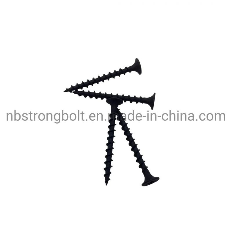 Phil Bugle HD Fine Thread Drywall Screw Black Phos #6X2"