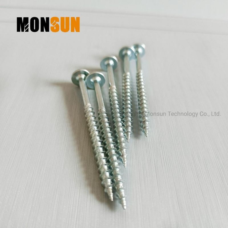 Coarse Zinc-Plated Steel Square-Head Particleboard Screw