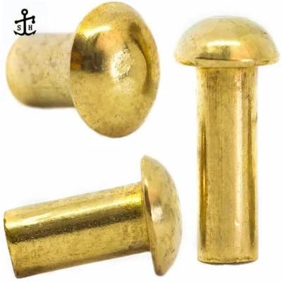 High Strength M10 M12 Brass Pan Head Solid Rivet Made in China
