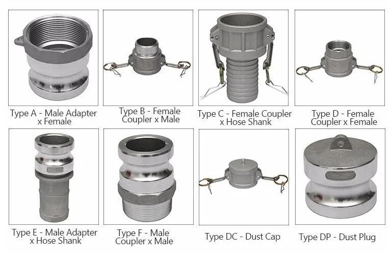 Aluminum Stainless Steel Water Quick Hose Fitting Cam Lock
