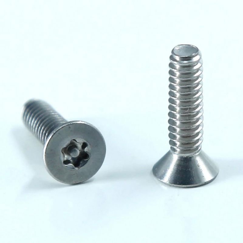 Ss 304/316 Six Lobe Pin in Torx Flat Countersunk Head Security Screws