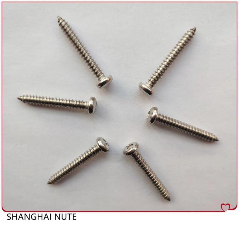 Self Tapping Screw Stainless Steel 304 316 DIN7981 DIN7982, Machine Screws, Self Drilling Screws