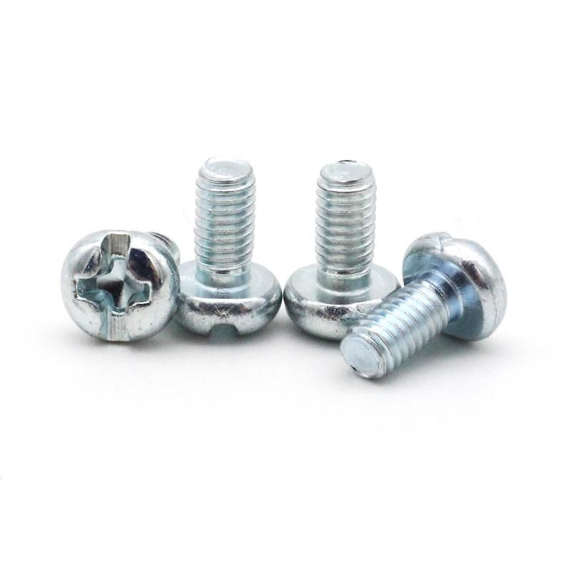 GB818 DIN7985 ANSI B18.6.3 Unc Unf Zinc Plated Slotting Pan Head Screw